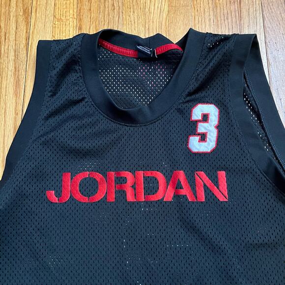 Dwayne Wade Jersey Mens Large #3 Jordan Black NBA Basketball - Picture 2 of 10